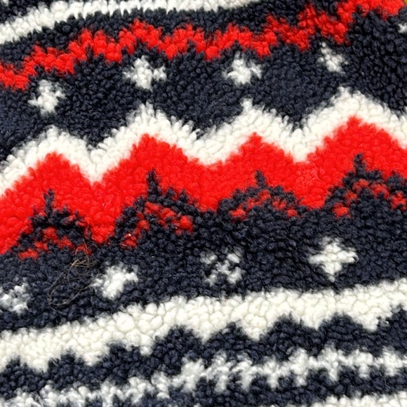 Ralph Lauren POLO Nordic print red, white, blue Sherpa vest. Size 4T. Zip/snap - Picture 6 of 10